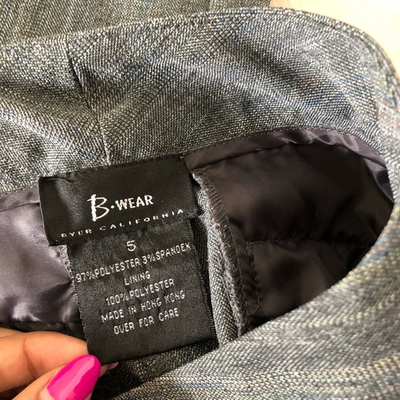 Bwear Gray Striped Trouser Dress Career Pants - Picture 4 of 5